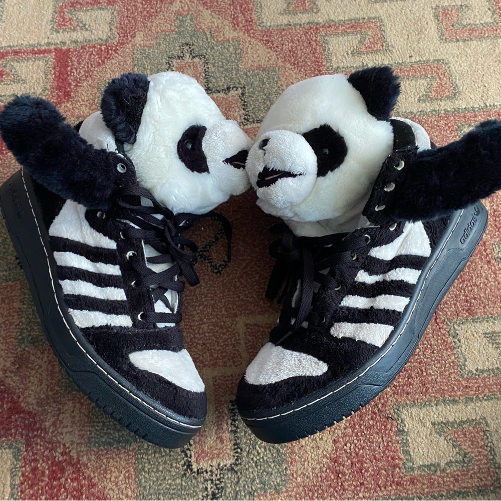 Adidas Jeremy scott Panda Bear High Top Shoes mens 10.5